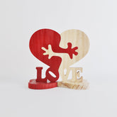 Heart - shaped Wooden Decoration Valentine&