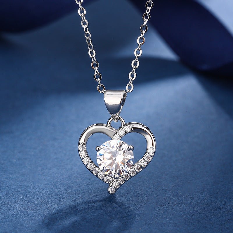 Love Design Silver Necklace Earrings Ring Suit Women - Serenity Spaces