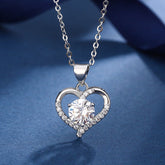 Love Design Silver Necklace Earrings Ring Suit Women - Serenity Spaces