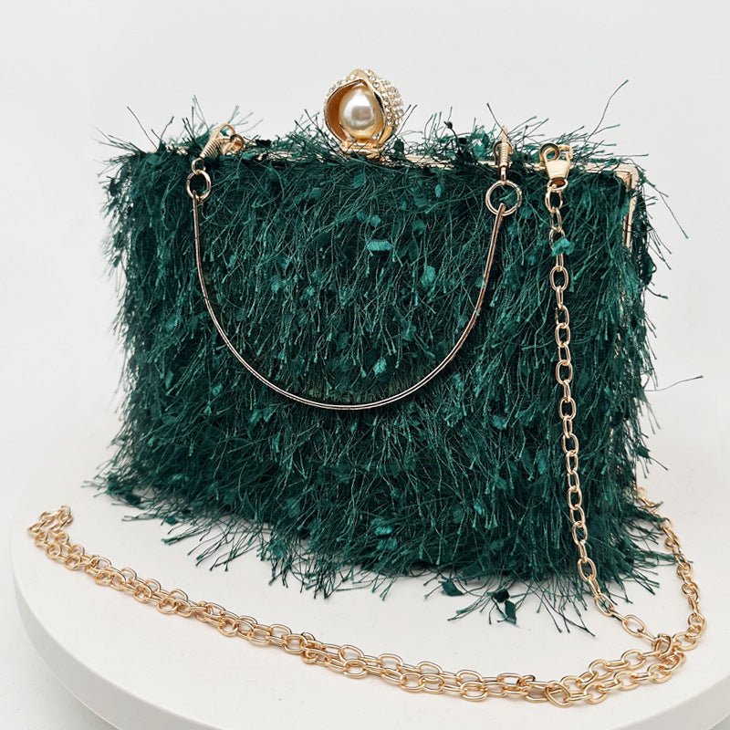 Tassel Handbags Women Dress Party Evening Bag Fashion Luxury Designer Square Bags Crossbody Shoulder Bag Ladies - Serenity Spaces