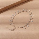 Butterfly Tassel Anklet Colorful Oil Necklace Flowers Leaves - Serenity Spaces