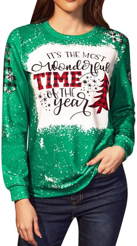 Women'S Christmas Long Sleeve Sweatshirt Funny Graphic Ugly Shirts