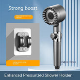The Third Gear Adjustable Strong Supercharged Shower Head Household Bath Shower Hose Shower Head - Serenity Spaces