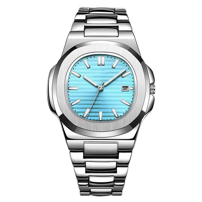 Fashion Steel Belt Calendar Luminous Watch Men - Serenity Spaces