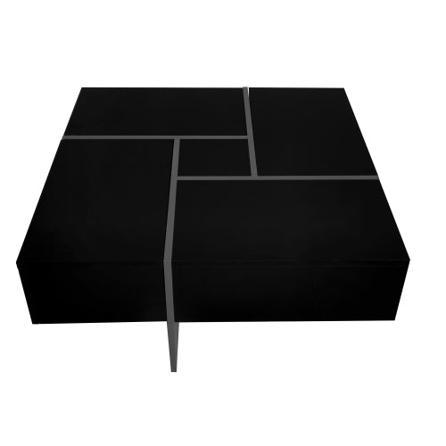 Unique Design Coffee Table With 4 Hidden Storage Compartments - Serenity Spaces
