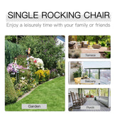 Classic Wooden High - Back Rocker, Carbonized For Garden Serenity & Relaxation, Durable Outdoor Furniture - Serenity Spaces