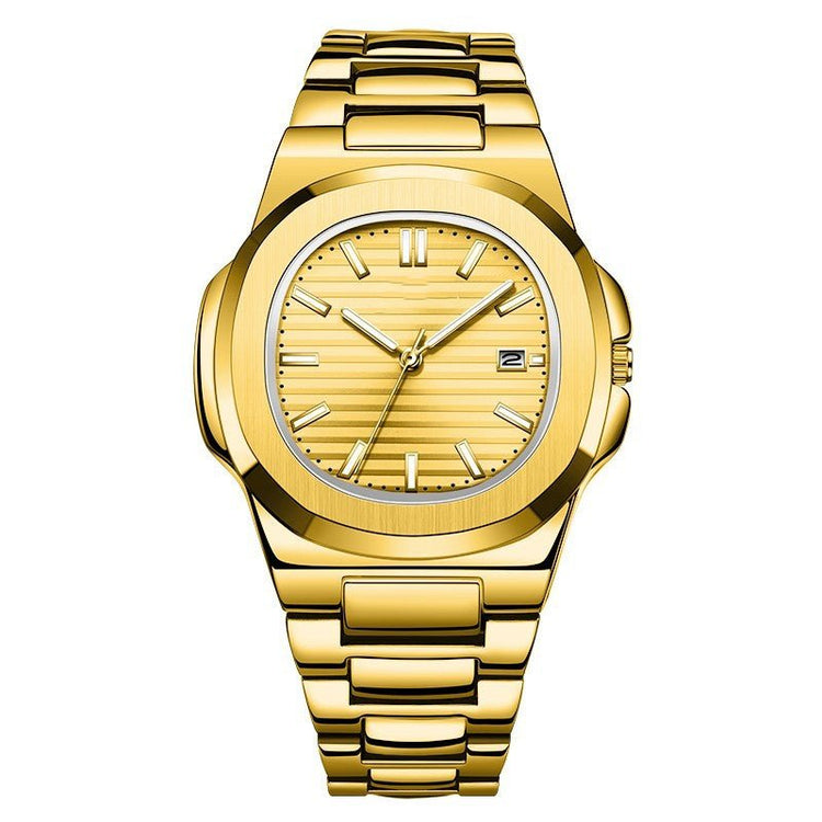 Fashion Steel Belt Calendar Luminous Watch Men - Serenity Spaces
