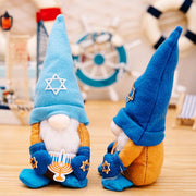 Hanukkah Gnomes Decorations 2 Pack - 11" Chanukah Gnomes Plush Decorations for Home & Table Centerpieces