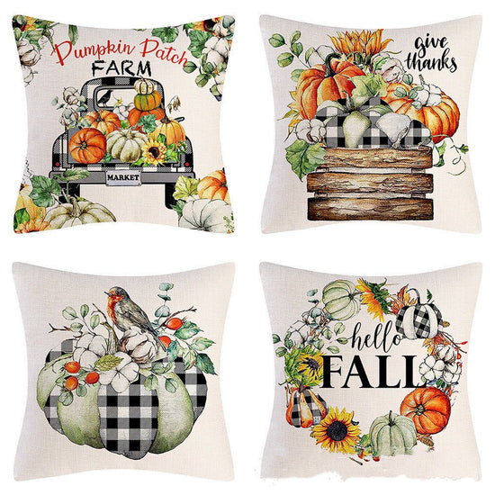 New Autumn Pumpkin Maple Leaf Truck Pillow Cover Home Living Room Backrest Pillow Decoration - Serenity Spaces