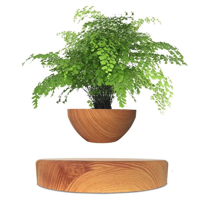 Hot Sale Levitating Air Bonsai Pot Rotation Planters Magnetic Levitation Suspension Flower Floating Pot Potted Plant Desk Decor - Serenity Spaces