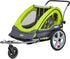 Quick - N - Ez Double Tow behind Bike Trailer for Toddlers, Kids, Converts to Stroller, Jogger, 2 - In - 1 Canopy, Universal Bicycle Coupler, Folding Frame, Multiple Colors - Serenity Spaces