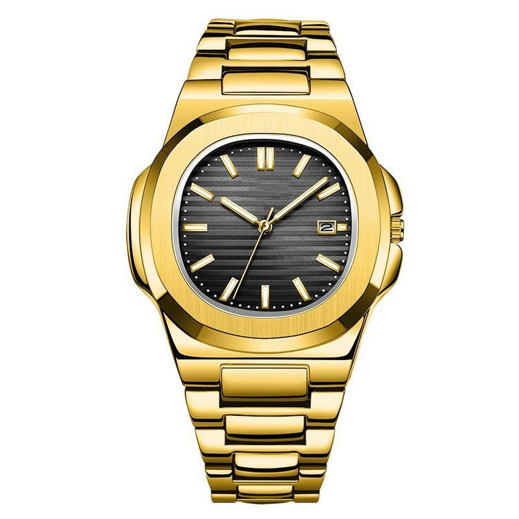 Fashion Steel Belt Calendar Luminous Watch Men - Serenity Spaces