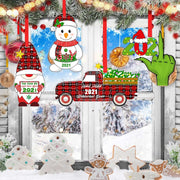 2021 Christmas Tree Ornaments,  4 Pack Christmas Ornaments 2021 Christmas Tree Decor 2021 Christmas Home Ornaments 2021 Christmas Holiday Decor 2021 Christmas Decorations - Gifts for Christmas