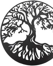 20230 Metal Wall Art Tree Circle of Life round Hanging Sculptures Indoor Living Room Outdoor Garden Patio Decor Black 24 Inch