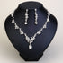Rhinestone Pearl Earrings And Necklace Set Women - Serenity Spaces
