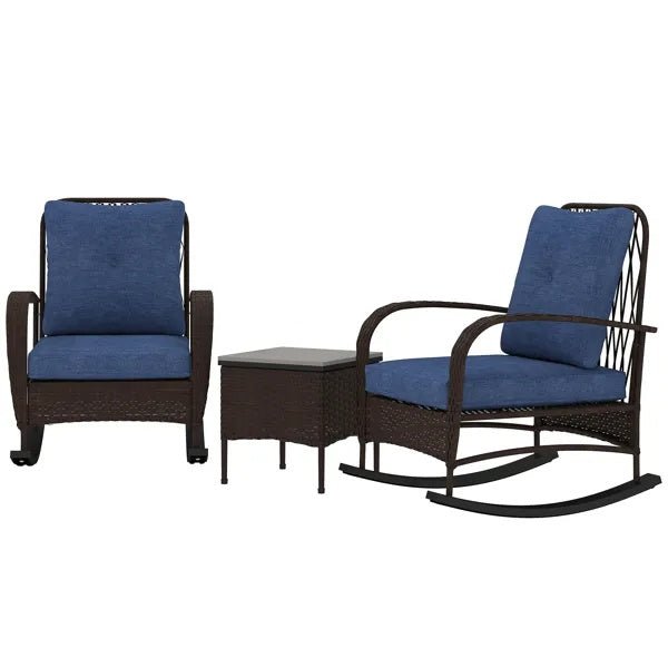 Rattan Chaise Lounge Chair, Wicker Patio Furniture Set - Serenity Spaces