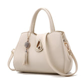 Women Handbag Bag Ladies Tassel High Quality PU Leather Totes Bags Brief Women Shoulder Bag Ladies Bags - Serenity Spaces