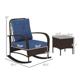 Rattan Chaise Lounge Chair, Wicker Patio Furniture Set - Serenity Spaces