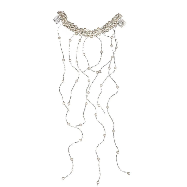 Bride New Hair Accessories Handmade Pearl Headdress - Serenity Spaces