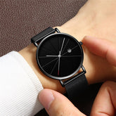 Simple calendar watch male creative waterproof quartz watch - Serenity Spaces
