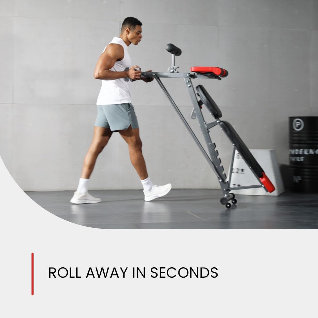 Multi - Functional FID Weight Bench for Full All - In - One Body Workout – Hyper Back Extension, Roman Chair, Adjustable Ab Sit up Bench, Incline Decline Bench, Flat Bench - Serenity Spaces