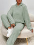 Winter Plush Pajama Set Fashion Casual Hooded Top and Elastic Band Pants Warm Set - Serenity Spaces