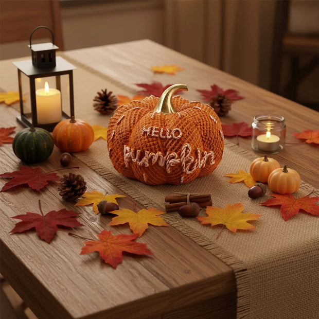 Halloween Pumpkin Decor for Halloween Decorations Indoor, Resin Pumpkin Decoration for Halloween Table Decor