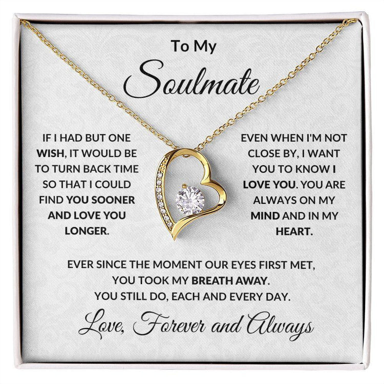 Gift For Women Wife Her Girlfriend Necklace Stainless Steel To My Soulmate The Day I Met You Forever Love Necklace - Serenity Spaces