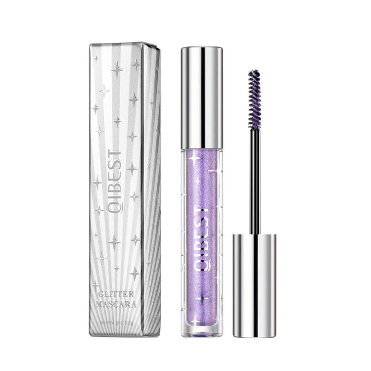 Violet Glitter Lash Mascara Diamond Mascara Thick Shiny Eyelash Curling Extension Makeup Waterproof Fast Dry Sequins Eye Black - Serenity Spaces