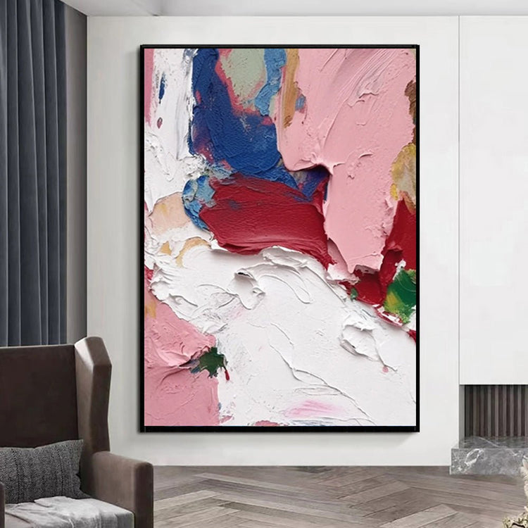 Modern Light Luxury Thick Oil Knife Oil Painting On Canvas Handmade Modern Abstract Wall Art Screen Partition Living Room Entry Home Decor Blocking Dining Painting - Serenity Spaces