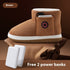 Electric Heating Shoes Rechargeable Foot Warmer Heating Home Shoes Winter Warm Temperature Regulating Cotton Shoes - Serenity Spaces