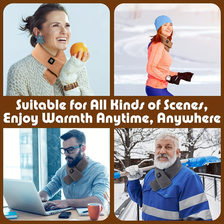 USB Heating Scarf 3 Temperature Settings Adjustable USB Charging Heat Control Neck Warmer - Serenity Spaces