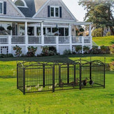 Dog Playpen Indoor 24 Inch 8 Panel Metal Dog Playpen - Serenity Spaces