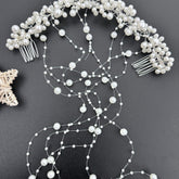 Bride New Hair Accessories Handmade Pearl Headdress - Serenity Spaces