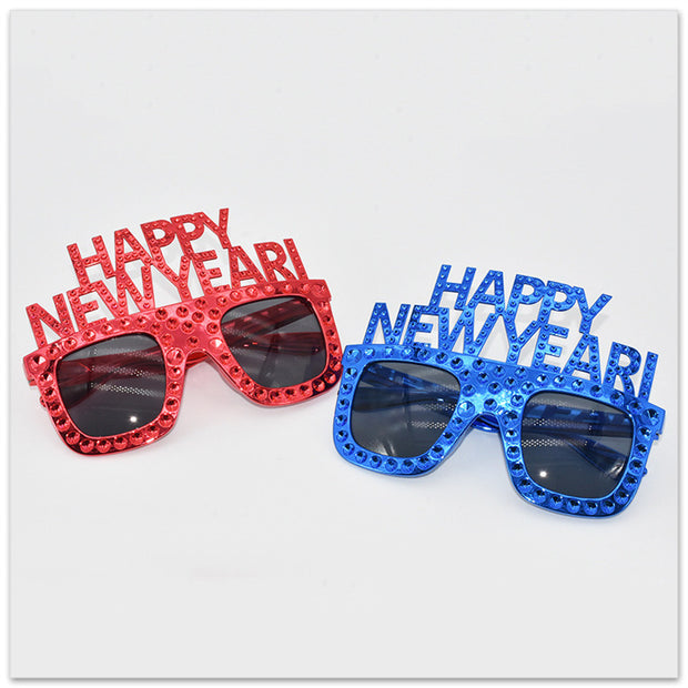 HAPPY NEW YEAR Funny Glasses NEW YEAR Party Glasses