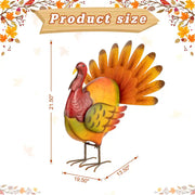 21.5 In. H Thanksgiving Metal Turkey Porch Decor
