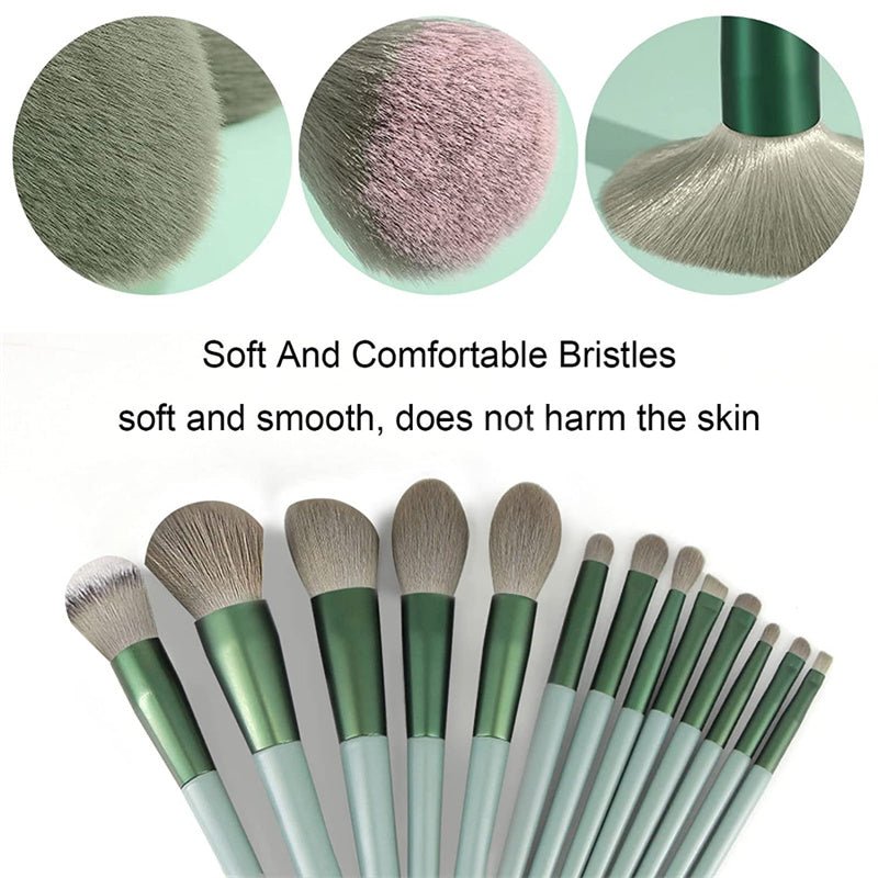 13Pcs Makeup Brush Set Make Up Concealer Brush Blush Powder Brush Eye Shadow Highlighter Foundation Brush Cosmetic Beauty Tools - Serenity Spaces