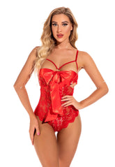 One - piece Lingerie See - through Lingerie Sexy Deep V Lingerie - Serenity Spaces