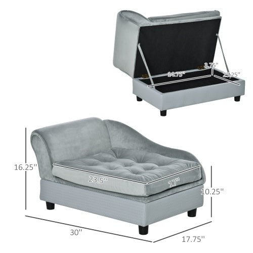 Luxury Small Dog Bed With Hidden Storage - Serenity Spaces