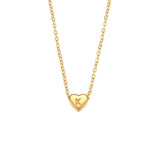 Heart Initial Gold Necklace - Serenity Spaces