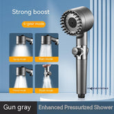 The Third Gear Adjustable Strong Supercharged Shower Head Household Bath Shower Hose Shower Head - Serenity Spaces