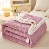 Blanket Double Thickened Warm Coral Fleece Sofa Blanket - Serenity Spaces