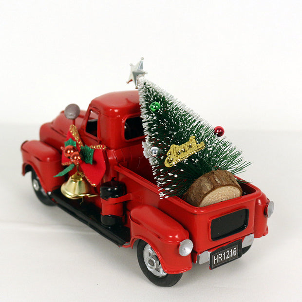 Retro Red Truck Christmas Decoration Ornaments