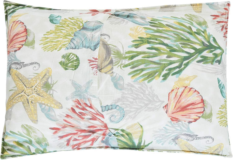 Shellwood Sound King 3 Piece Quilt Set Summer Beach Ocean Coastal Reversible Machine Washable Lightweight Bedspread Coverlet King 3 Piece Set Blue - Serenity Spaces