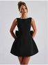 Fashion Big - Bowed Pearls Backless Dress Summer Slim Sleeveless A - line Dresses For Party Evening Women&