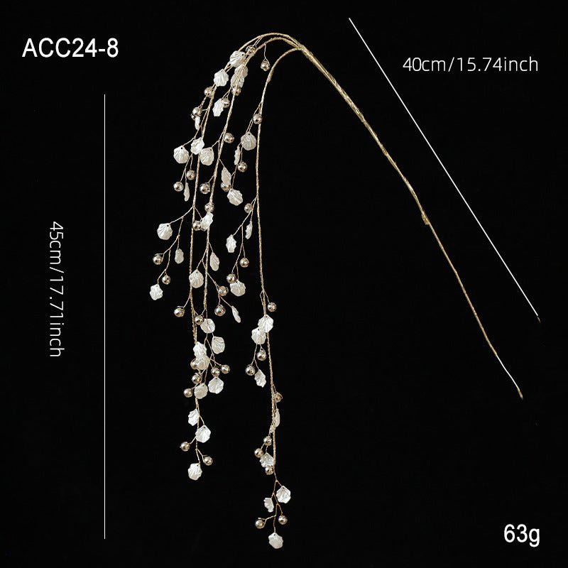 Acrylic White Crystal Twig Cutting Creative Decoration - Serenity Spaces