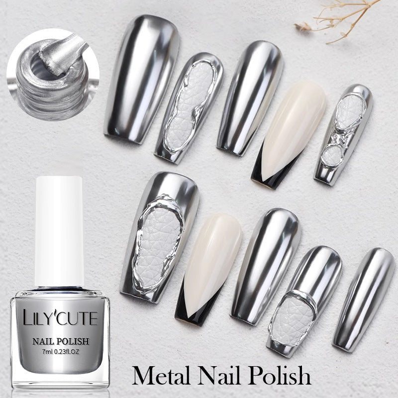 Quick - dry Metallic Mirror Nail Polish, No Baking Required - Serenity Spaces