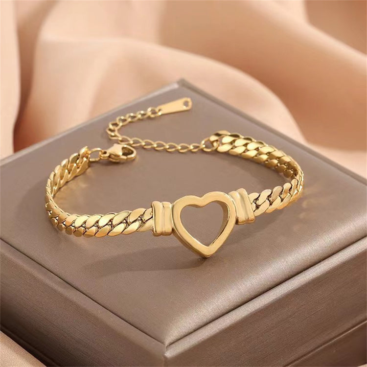 Personalized Love Chain Necklace Bracelet For Women Fashion Titanium Steel Non - fading Clavicle Chain Jewelry - Serenity Spaces