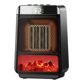 Fan Heater 3D Dynamic Flame Bathroom Home Heater 1500W Portable Household ECO Electric Heater PTC Fast Heating Shake Head Warmer - Serenity Spaces
