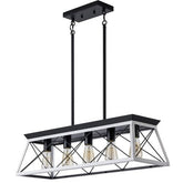 5 Lamps Farmhouse Chandelier Dining Room White - No Bulbs Unavailable Platform - Temu - Serenity Spaces
